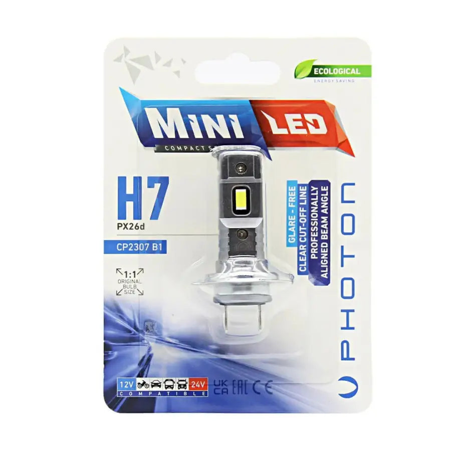 Photon Mini Compact LED Far Ampulü Serisi (6000K Pure White / Mini Boyut) TEKLİ BLİSTER